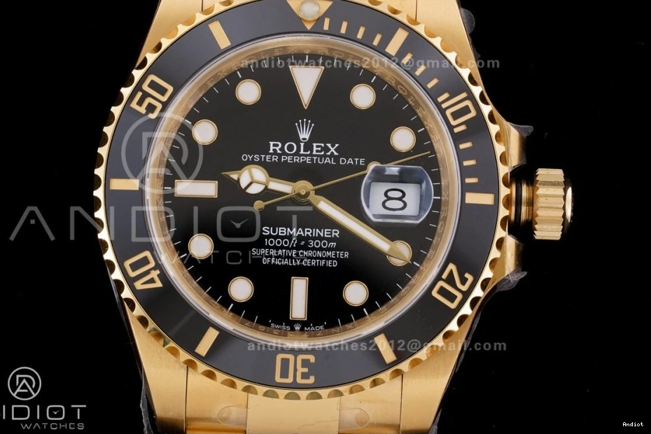 Black Clean YG Best Dial 126618 On Edition SH3235 YG Submariner 1:1 Bracelet LN 0319